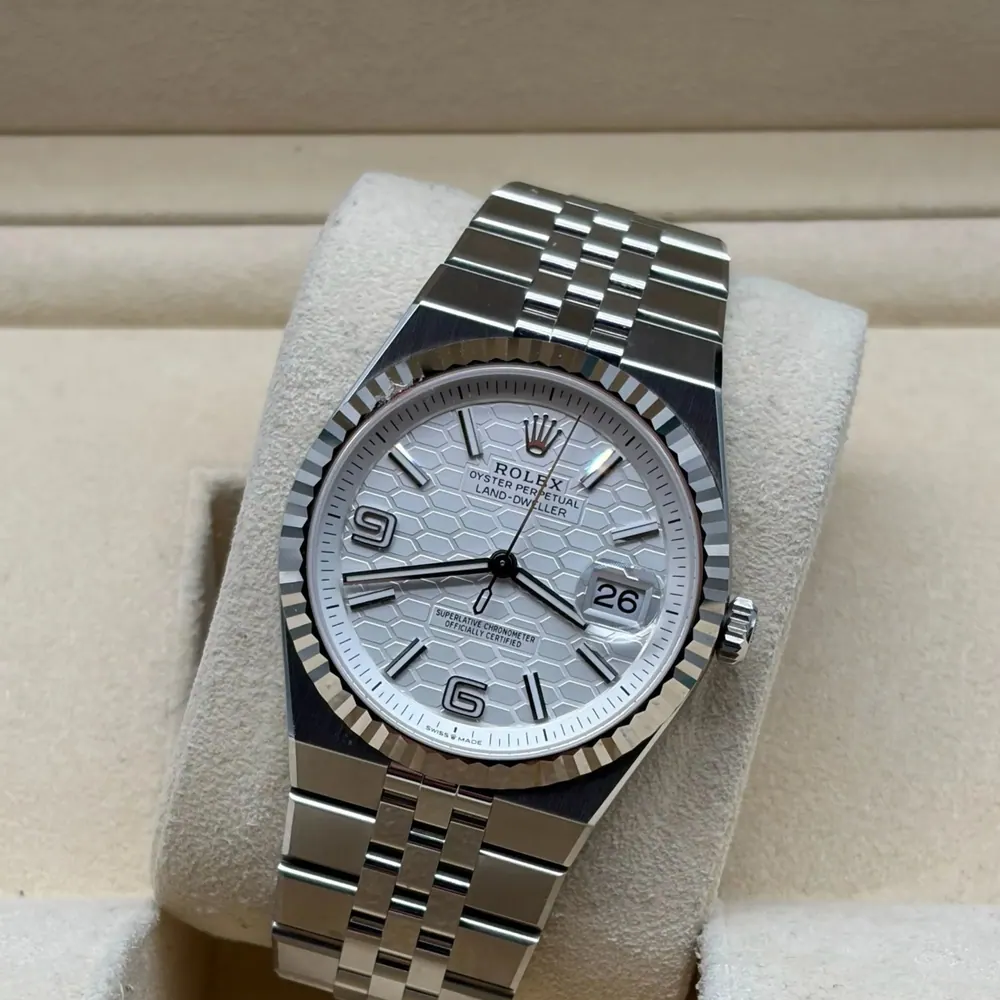 Rolex Land Dweller Steel White Dial