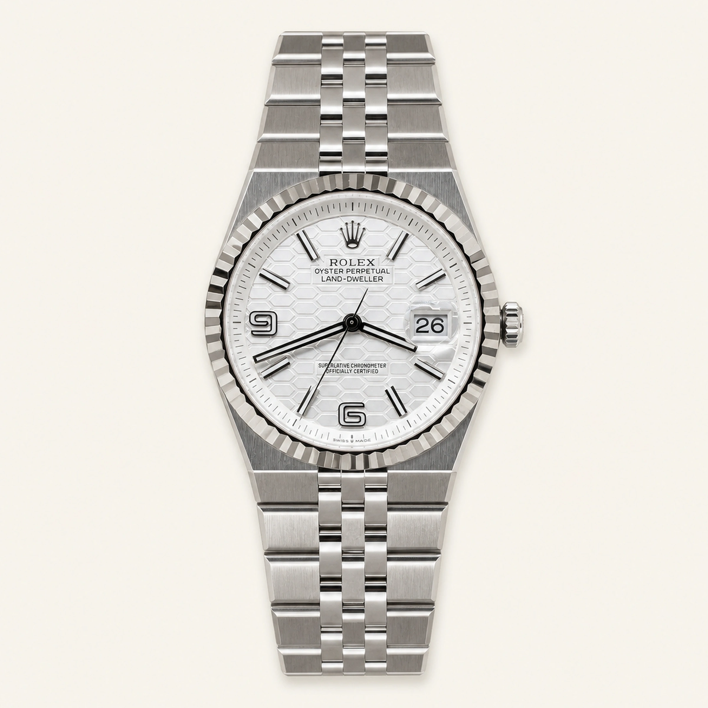 Rolex Land Dweller Steel White Dial