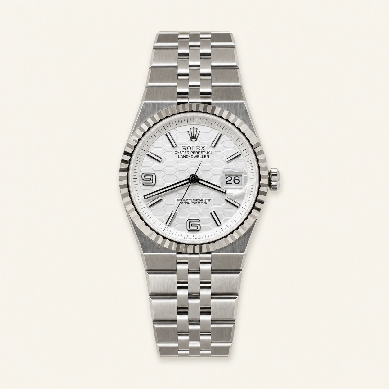 Rolex Land Dweller Steel White Dial