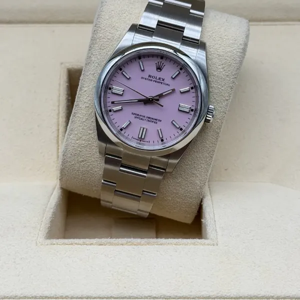 Rolex Oyster Perpetual 36mm Steel Pink Dial