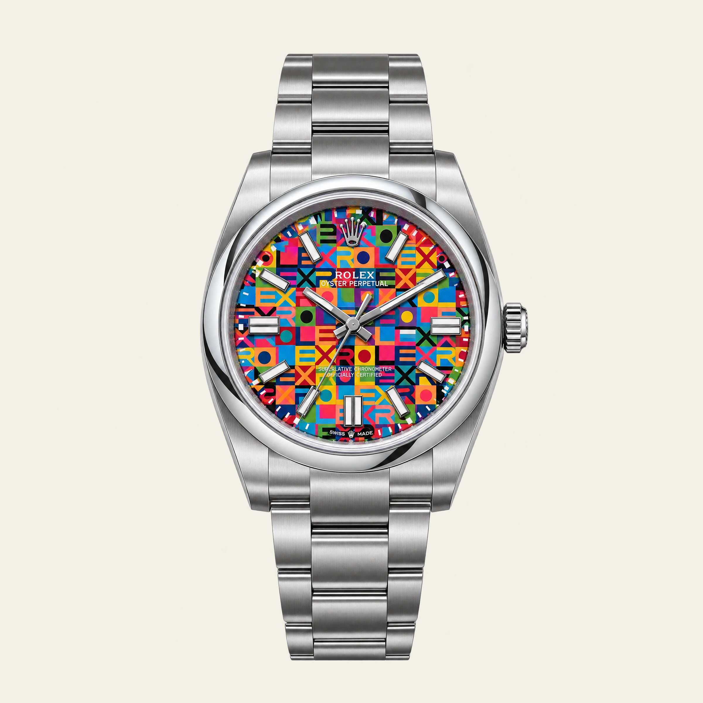 Rolex Oyster Perpetual 41mm Steel Jubilee Motif Dial