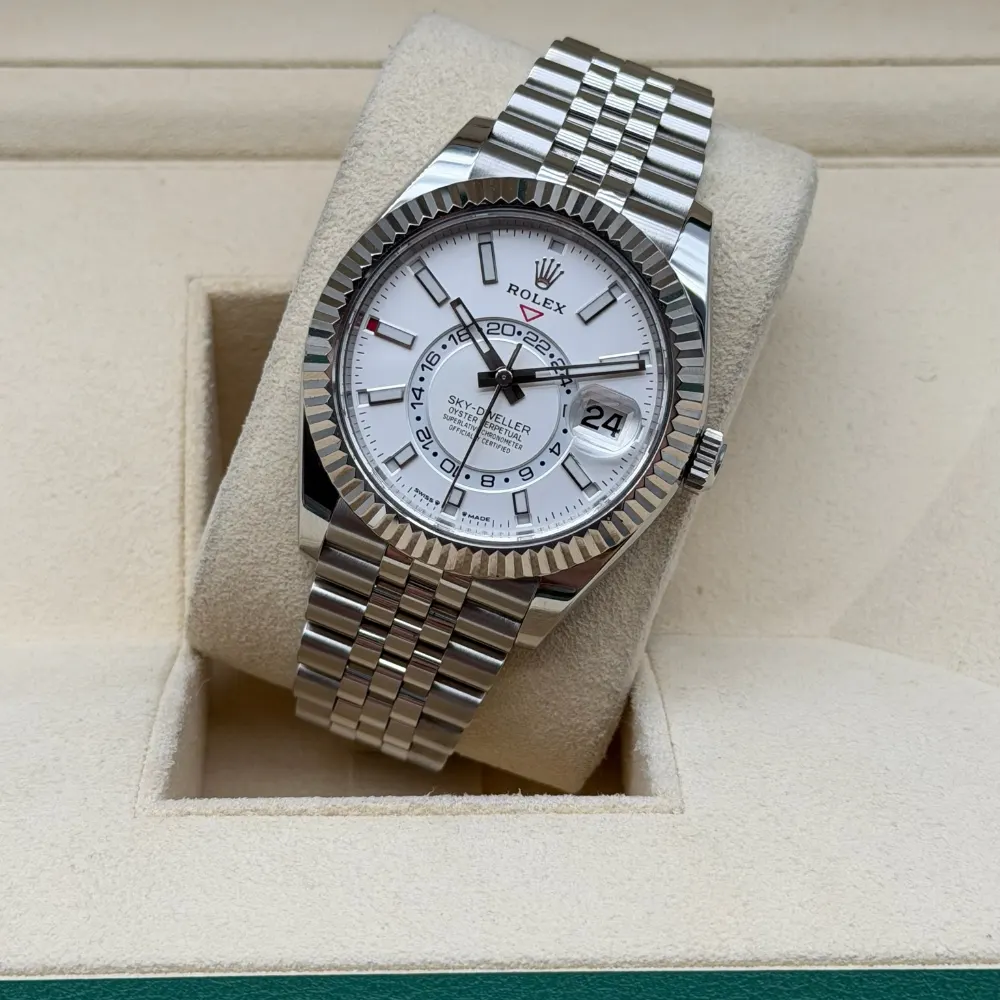 Rolex Sky Dweller 42mm Steel White Dial