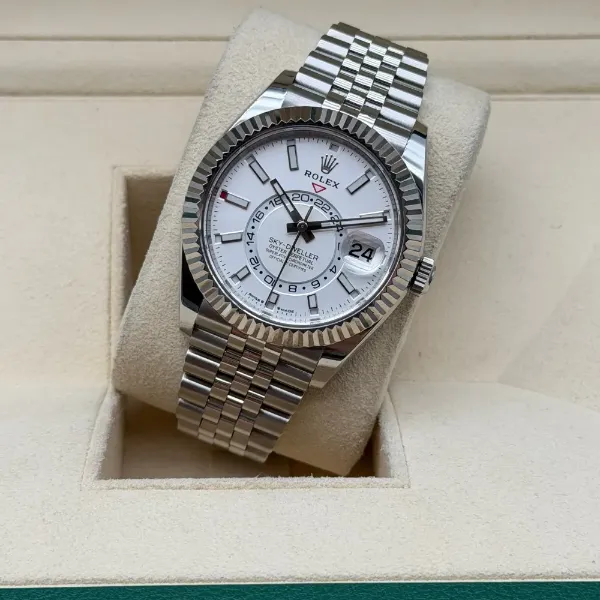 Rolex Sky Dweller 42mm Steel White Dial