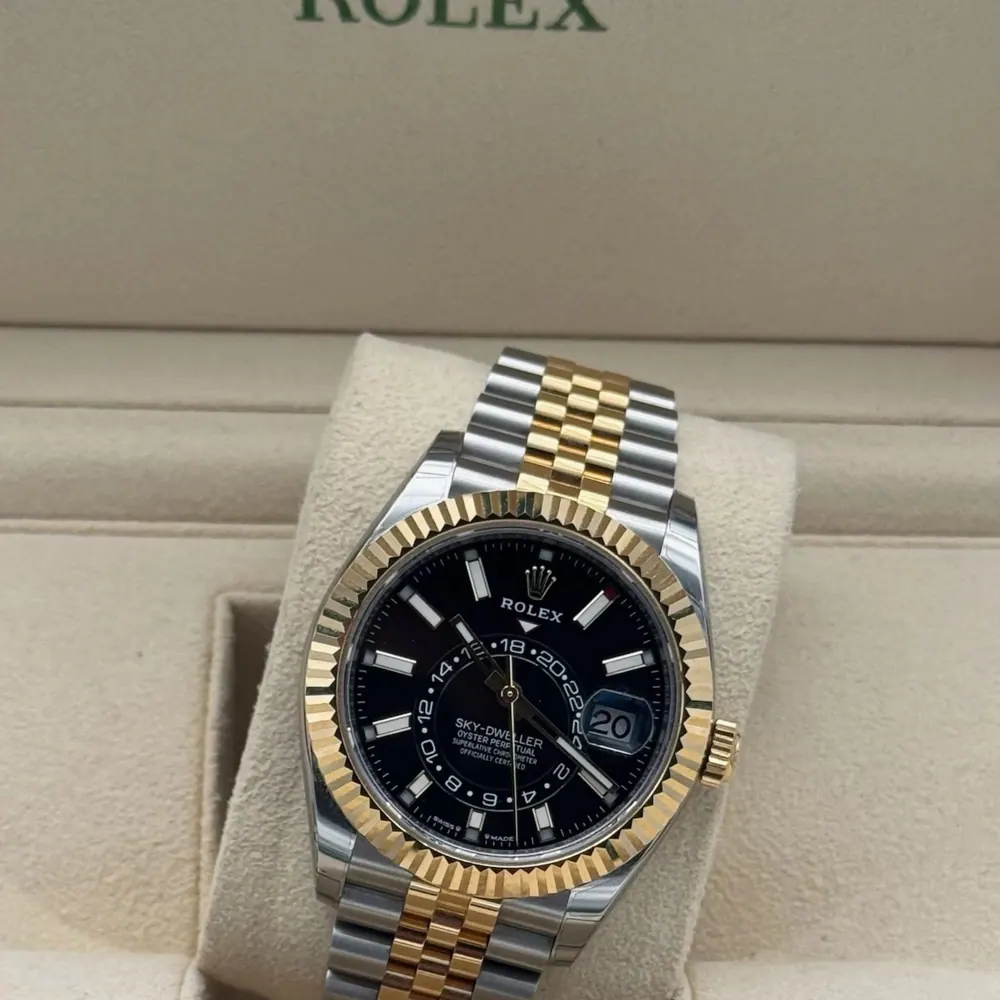 Rolex Sky Dweller Steel/Gold Black Dial