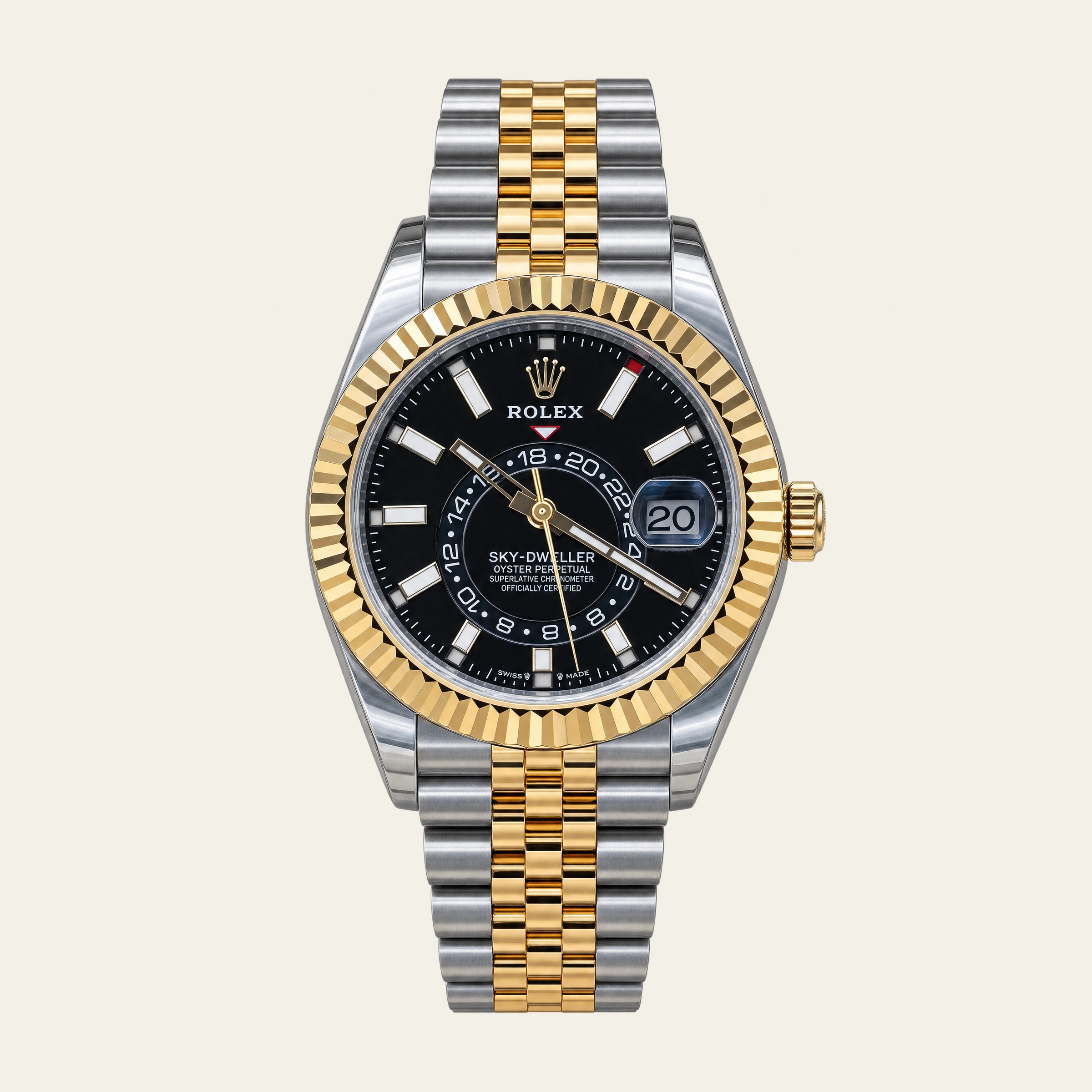 Rolex Sky Dweller Steel/Gold Black Dial